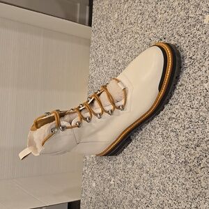 Marc Fisher Izzi Winter White Ankle Boot White, Women's Size 10 M